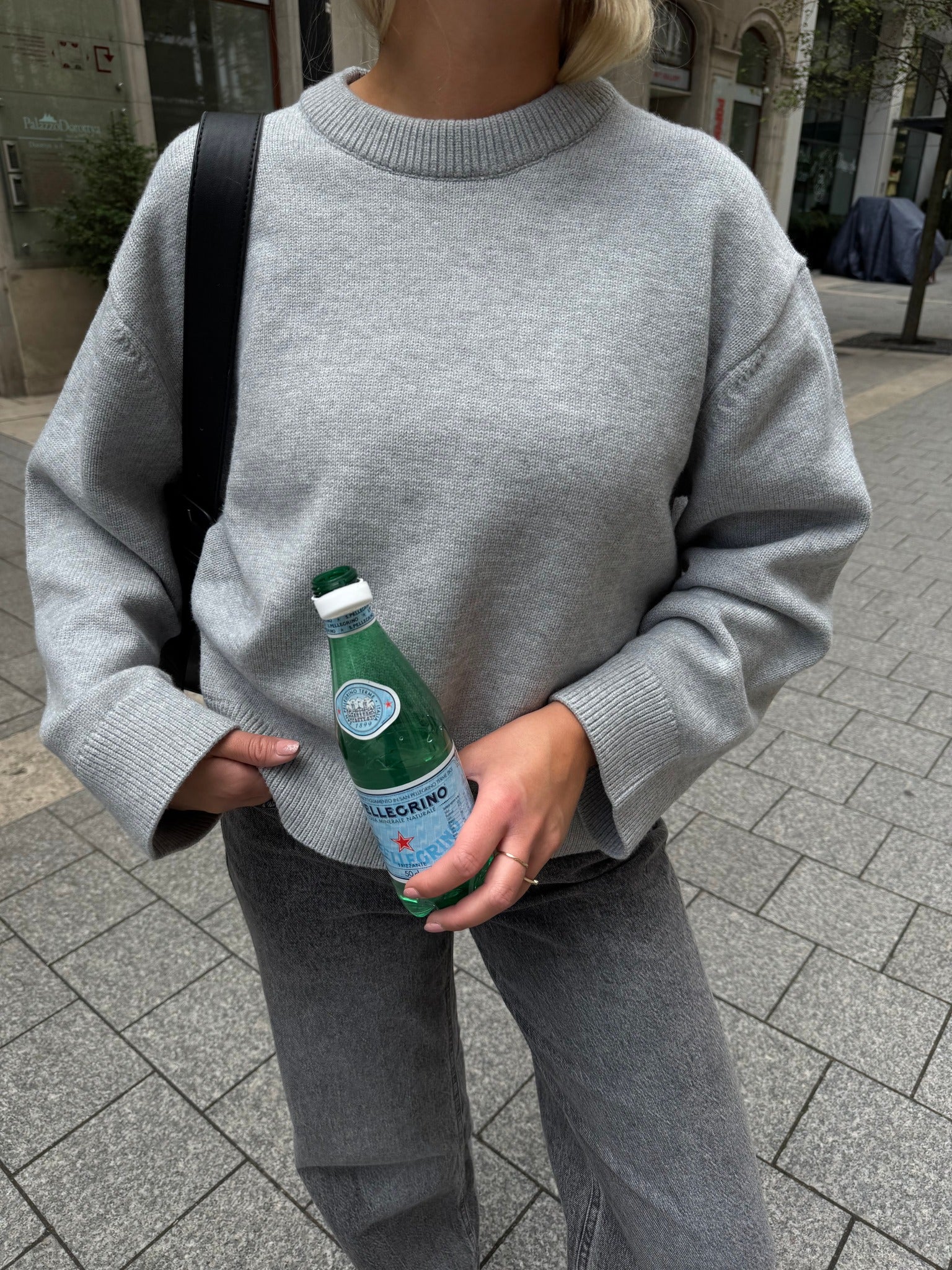 AWLAURA Pullover - Light Grey Melange